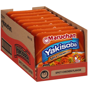 Maruchan Yakisoba Spicy Chicken Flavor, 4.11 Oz, Pack of 8