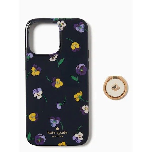 Pansy Toss And Ring Resin Iphone 14 Pro Max Case