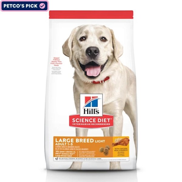 Adult Light Large Breed with Chicken Meal & Barley Dry Dog Food, 30 lbs., Bag | Petco