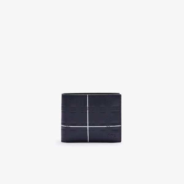 Men’s Fitzgerald Check-Effect Textured Leather Wallet
