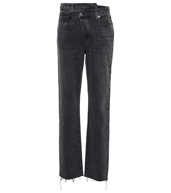Criss Cross high-rise straight jeans