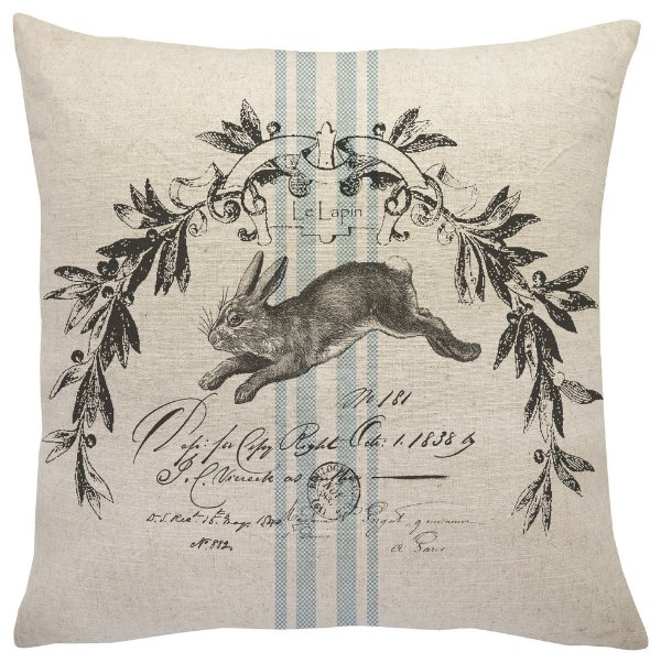 Lapin Linen French Throw Pillow - Farmhouse - Decorative Pillows - by TheWatsonShop