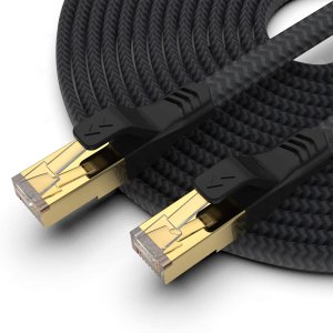 Mukodi Nylon Braided Cat 7 Ethernet Cable 15 ft