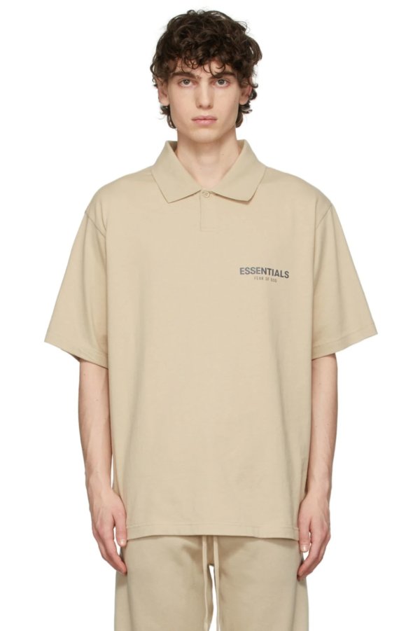 SSENSE Exclusive Beige Jersey Polo