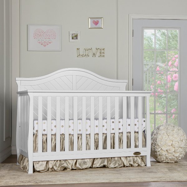 Kaylin 5 in 1 Convertible Crib, White