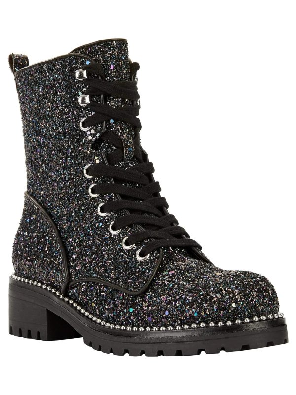 Women's Glitter Lace Up Boot