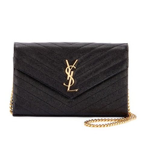 Saint LaurentMonogram YSL Matelasse Wallet-on-a-Chain