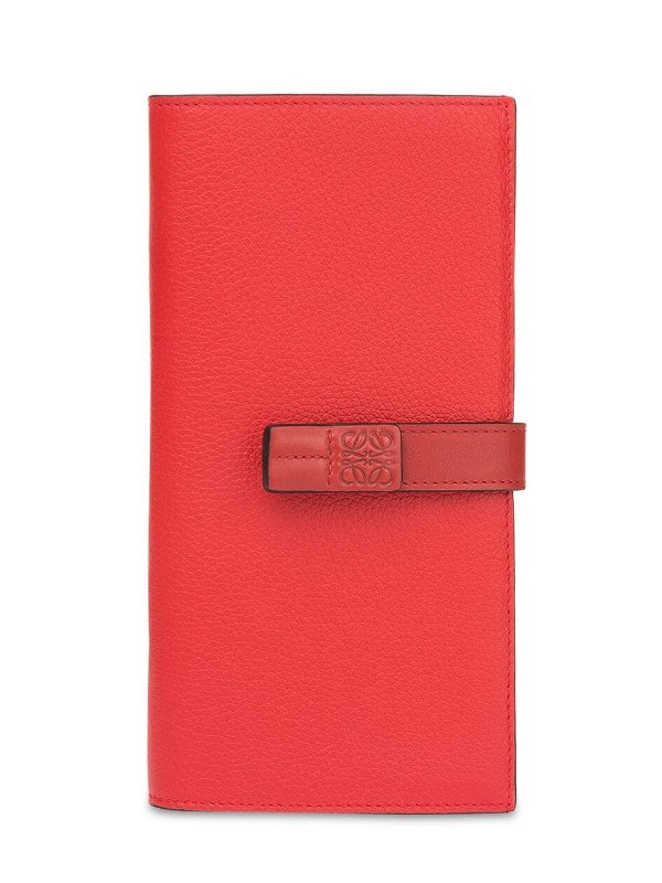 LARGE VERTICAL GRAINED LEATHER WALLET