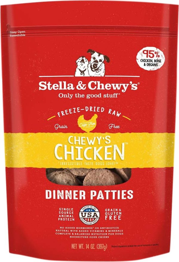 Chewy's Chicken Dinner Patties Freeze-Dried Raw Dog Food, 25-oz bag - Chewy.com