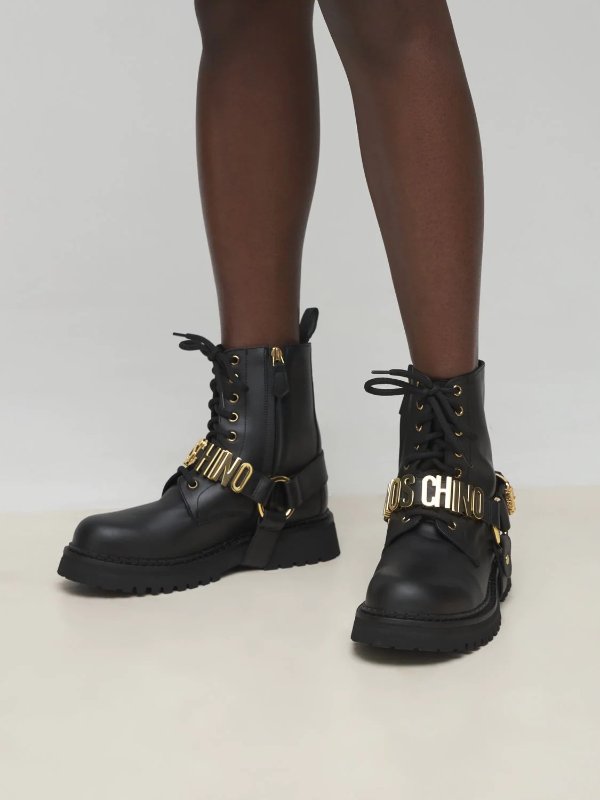 50MM LEATHER COMBAT BOOTS