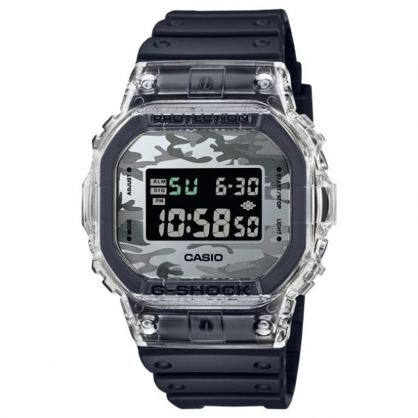 Casio G-Shock Digital 5600 Series Camouflage Translucent Watch | DW5600SKC-1