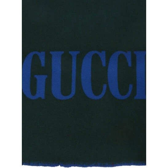 Logo-embroidered scarf