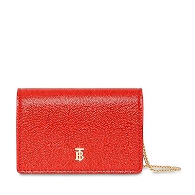 JESSIE GRAINED LEATHER CHAIN WALLET