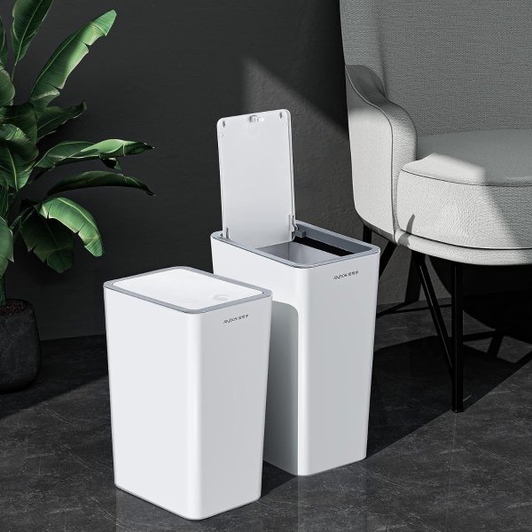 funest Small Trash Cans with Lid for Bathroom 2 Pack