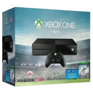 Xbox One 1TB 游戏主机 + Madden NFL 16 游戏套装