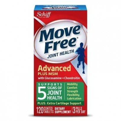 Move Free Joint Health Advanced Plus MSM with Glucosamine + Chondroitin, 120 Coated Tablets