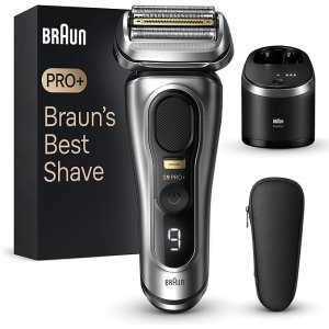 BraunSeries 9 PRO+ Electric Razor for Men, 5 Pro Shave Elements & Precision Long Hair Trimmer, 6in1 SmartCare Center, Wet & Dry Electric Razor for Smooth Skin with 60min Battery Runtime, 9567cc
