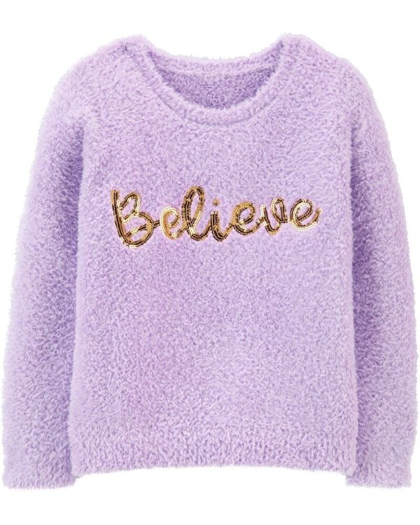 Fuzzy Believe Sweater