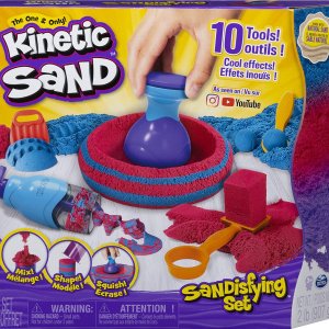 Kinetic Sand, Sandisfying Set with 2lbs of Sand and 10 Tools