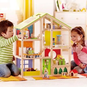 Hape 官网 儿童木质娃娃屋、家具，适合3岁+娃