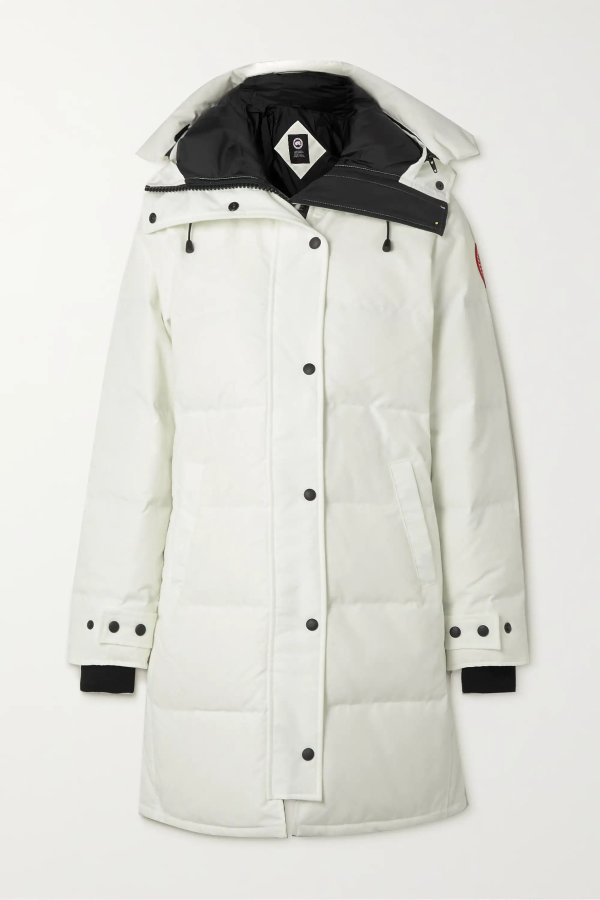 Shelburne hooded quilted shell down parka