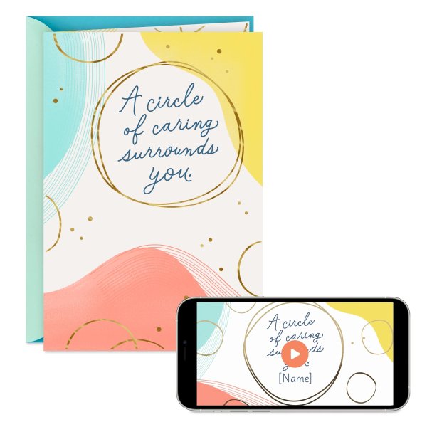 Personalized Video Encouragement Card, Circle of Caring (Record Your Own Video Greeting)