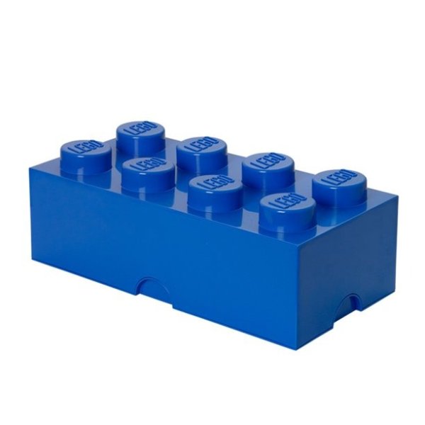 Storage 8 Brick Toy Box, Bright Blue