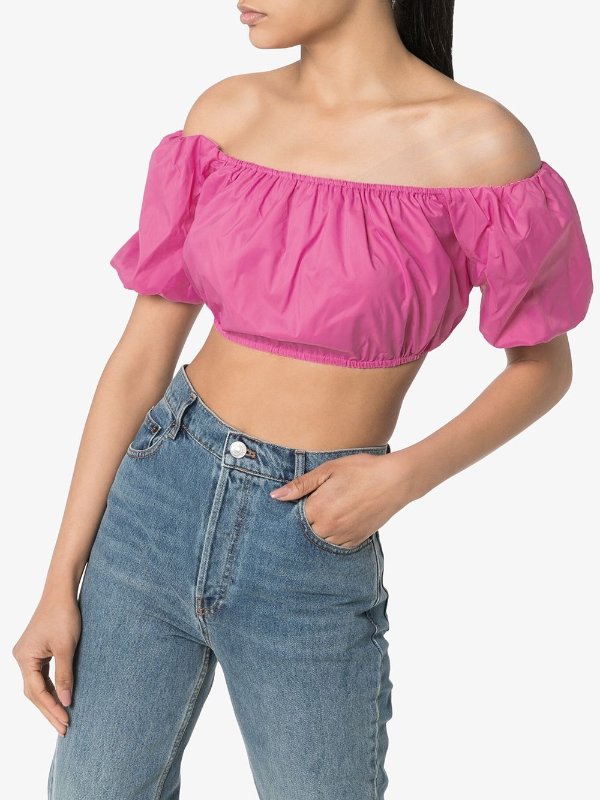 off-the-shoulder cropped top