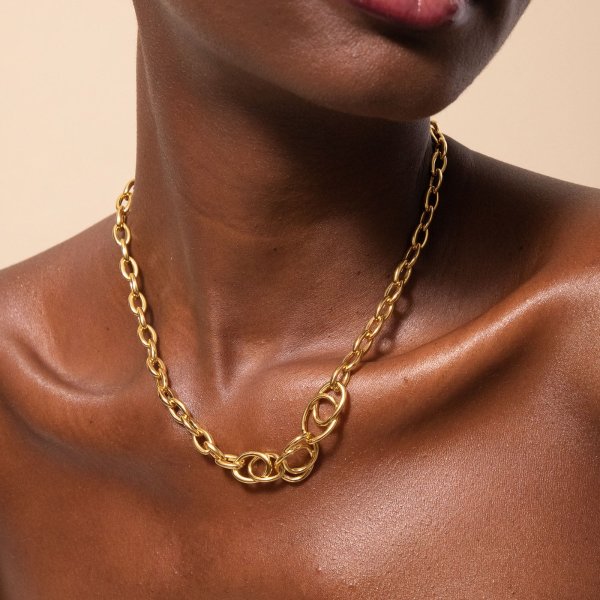 Orbit Gold Chain Necklace | Astrid & Miyu Necklaces