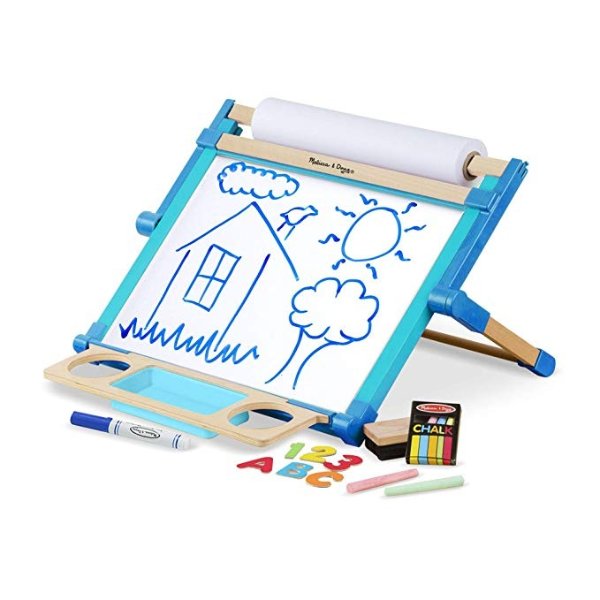 Deluxe Double-Sided Tabletop Easel, Arts & Crafts, Sturdy Wooden Construction, 42 Pieces, 17.5” H x 20.75” W x 2.75” L