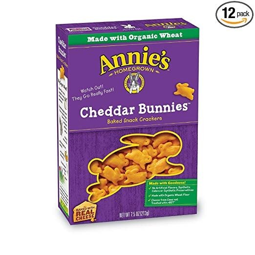 Annie's 兔仔形状混合口味有机小饼干 7.5oz 12盒