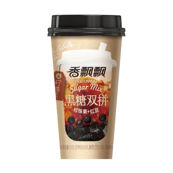 XIANGPIAOPIAO Brown Sugar Milk Tea with Boba and Red Bean 90g