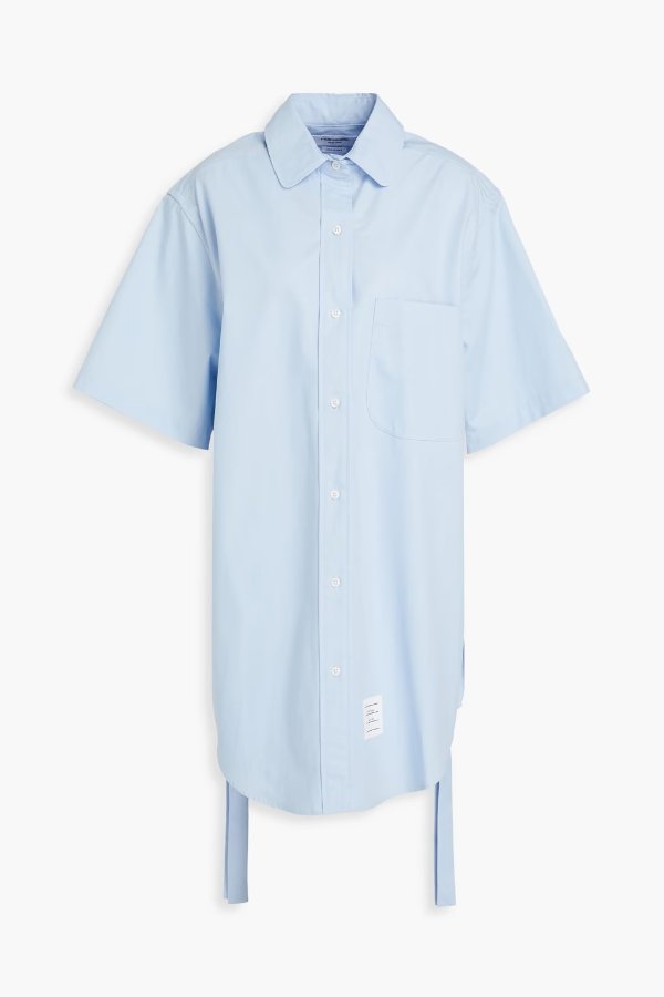 Cotton-poplin mini shirt dress