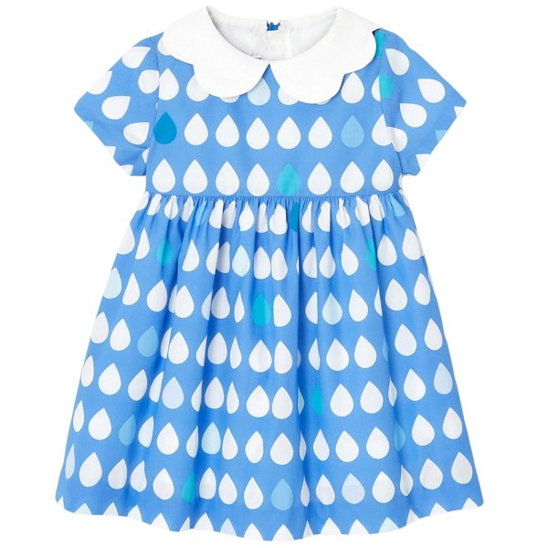 Jacadi Printed Baby Dress Blue | AlexandAlexa