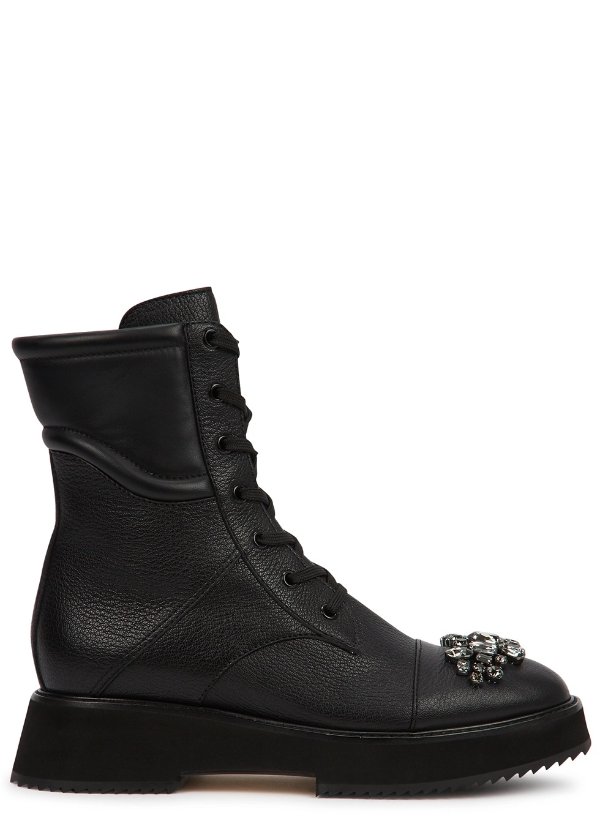Hadley embellished leather ankle boots
