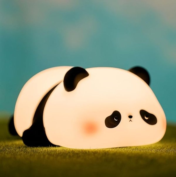DREAMING MY DREAM Cute Panda Night Light, LED Squishy Novelty Animal Night Lamp, 3 Level Dimmable Nursery Nightlight for Breastfeeding Toddler Baby Kids Decor, Cool Gifts for Kids (Panda Pangda)