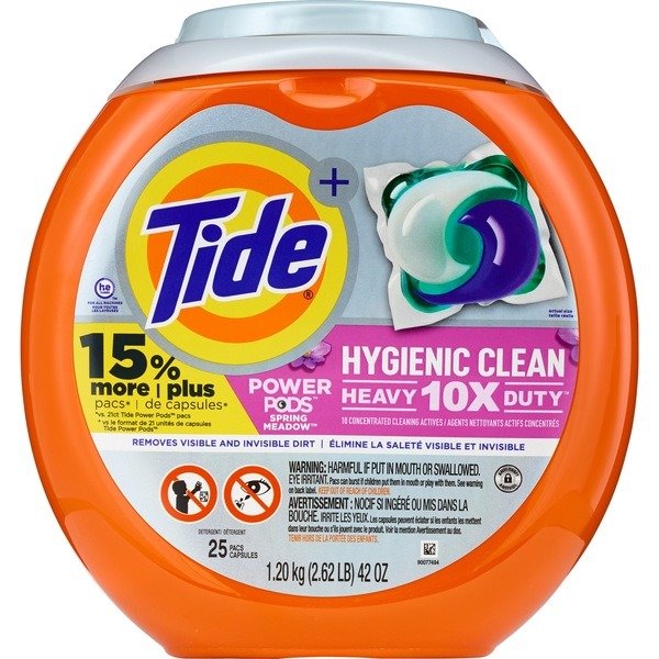 Hygienic Clean Heavy 10x Duty Power PODS Liquid Laundry Detergent, Spring Meadow, 21 CT, For Visible and Invisible Dirt
