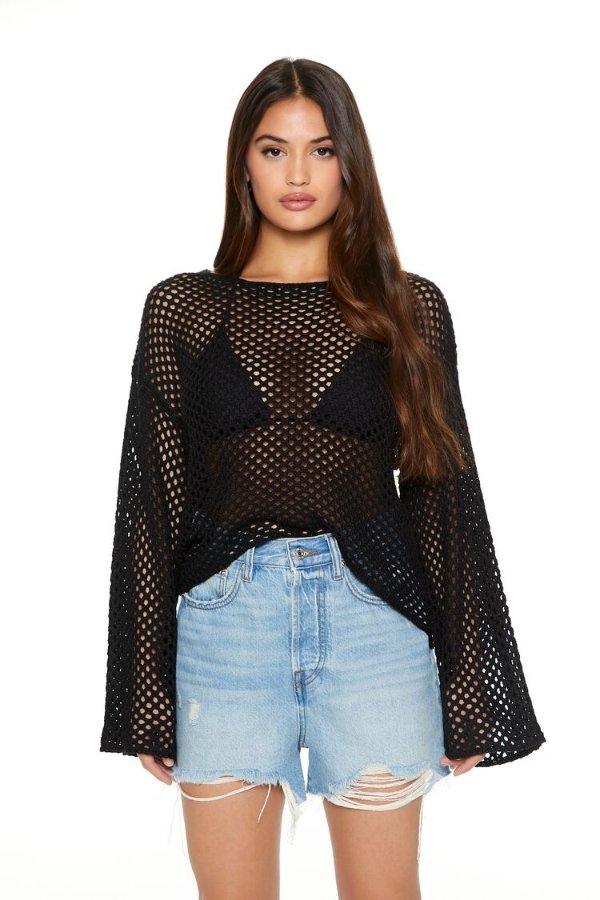 Sheer Netted Sweater