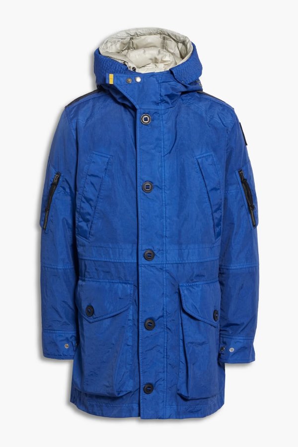 Shell hooded down parka