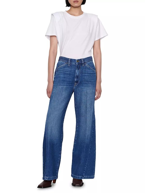Le Baggy Palazzo Flared Leg Jeans