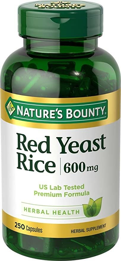 Red Yeast Rice Pills and Herbal Health Supplement, Dietary Additive, 600mg, 250 Capsules