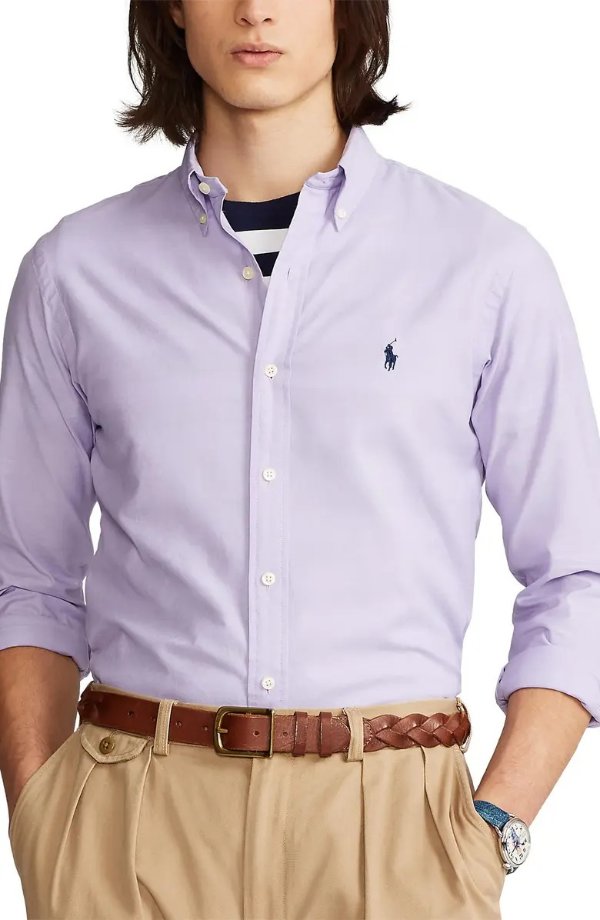 Washed Pinpoint Oxford Button-Down Shirt