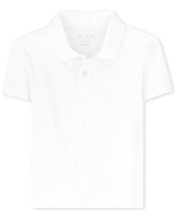 Boys Uniform Short Sleeve Stain Resistant Stretch Pique Polo | The Children's Place - WHITE