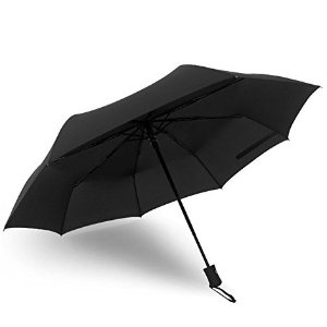 Ohuhu Auto Travel Umbrellas, Windproof, Auto Open and Close, Compact, Black