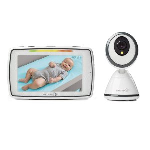 Summer Infant Baby Pixel Digital Video Baby Monitor, Large LCD Touchscreen, Long Range and Battery Life, Enhanced Color Night Vision, Temperature Display, Talk-Back, and Remote Camera Steering