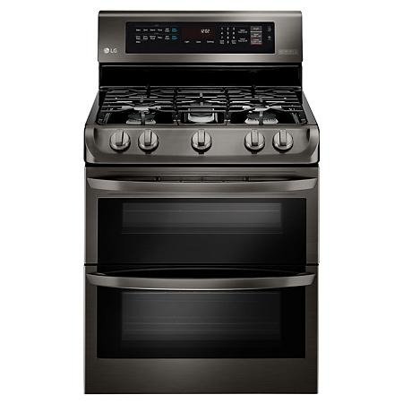 - LDG4315BD - 6.9 cu. ft. Gas Double Oven Range with ProBake Convection, EasyClean, and Gliding Rack, Black Stainless Steel - Sam's Club