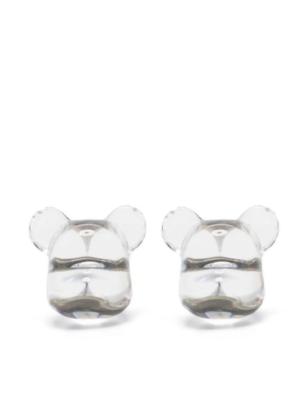transparent bear earrings