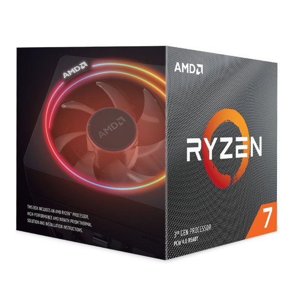 AMD Ryzen 7 3700X 8核 CPU 带Wraith Prism RGB散热器