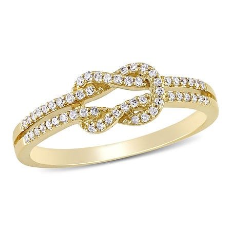 0.16 CT. T.W. Diamond Double Knot Ring in 14K Gold - Sam's Club