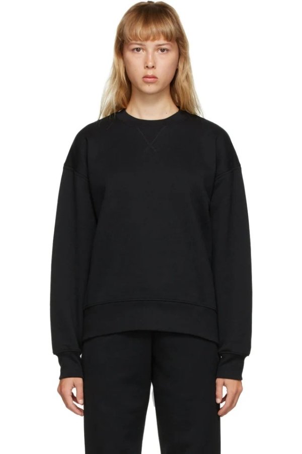 SSENSE Exclusive Black Silk Terry Sweatshirt